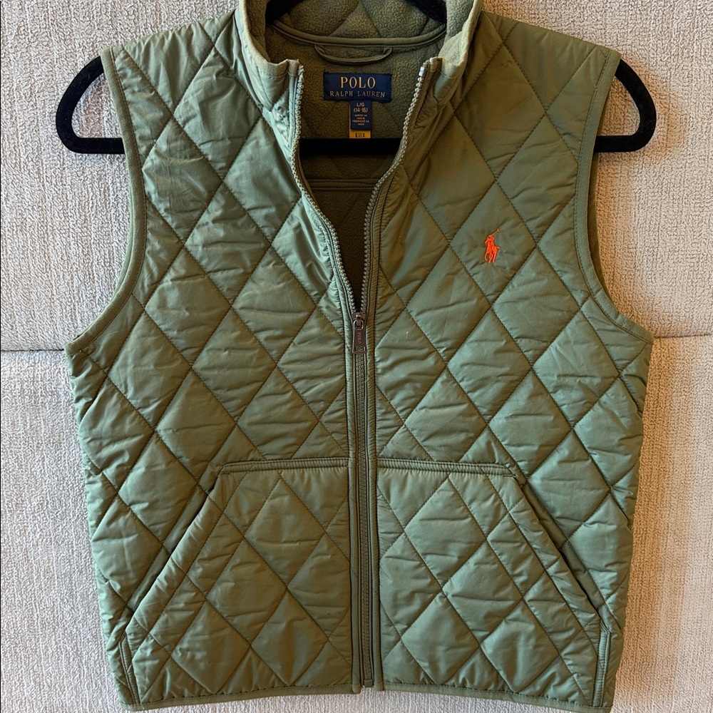 Polo by Ralph Lauren Olive Green Quilted Vest *also fits as women’s size small*